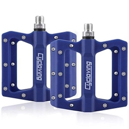 UDERUI Mountain Bike Pedal Bicycle Pedals, Bike Pedals Pedal Bicycle Pedals 3 Sealed Bearing Nylon Anti-slip Cycle Ultralight Cycling Mountain MTB Bike Accessory (Color : Blue)