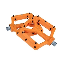 GALSOR Mountain Bike Pedal Bicycle Pedals Composite MTB Road Bike Pedals Large Wide Bearing Ultralight Cycling Pedals Pedals (Color : Orange, Size : 11.8x12x2.1cm)