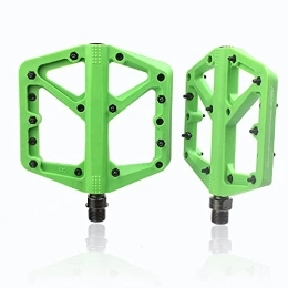 Bicycle pedals mountain bike non-slip waterproof durable mountain bike pedals made of aluminum alloy for racing bike, city bike, e-bike green