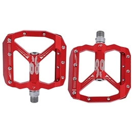 01 02 015 Mountain Bike Pedal Bicycle Platform Flat Pedals, Bike Flat Pedals Wide for Mountain Bike(red)