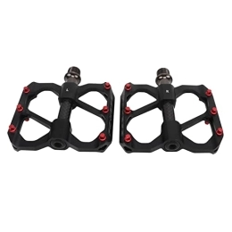 Biitfuu Spares Biitfuu Mountain Bike Pedals, Sealed Three Bearings 12 Anti Slip Nail Posts Flat Platform Pedals for Replacement (Black)