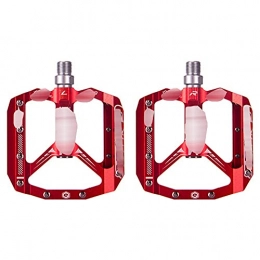 BUYD Mountain Bike Pedal Bike Bicycle Pedals Mountain Bike Bicycle Pedals Bike Pedals Aluminium Alloy Flat Bicycle Platform Pedals Mountain Bike Pedals Cycling Pedals Aluminum Alloy (Color : Red)