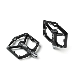 SOWUDM Spares Bike Pedal Sealed Bearing Mountain Bike Pedals Platform Bicycle Flat Alloy Pedals 9 / 16" Pedals Non-Slip Alloy Flat Pedals Mountain Bike Pedals (Color : Black)