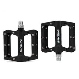 VaizA Mountain Bike Pedal Bike Pedals 355g Ultralight Mountain Bike Pedal BMX Bicycle Flat MTB Pedal Fixed Gear Nylon Carbon Fiber Platform Cycling Accessories Bike Pedal (Color : Black)