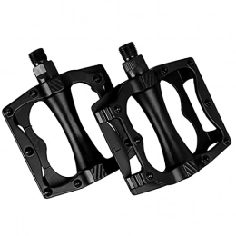 BaoYPP Spares Bike Pedals Aluminum Alloy Bicycle Pedals MTB Road Mountain Bike Pedals Bearing Cycling Bicycle Pedals Easy to Install (Color : Black, Size : 11.8x10x1.4cm)