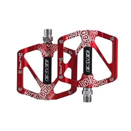 VaizA Mountain Bike Pedal Bike Pedals Aluminum Alloy Non-slip Super Light Mountain Bike Pedal Bearing Platform Road Mountain Large Area Bicycle Pedal Bike Pedal (Color : Red)