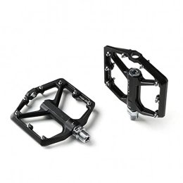 BaoYPP Mountain Bike Pedal Bike Pedals Bearing Mountain Bike Pedals Platform Bicycle Flat Alloy Pedals Pedals Alloy Flat Pedals Easy to Install (Color : Black, Size : 10x11.8x1.3cm)