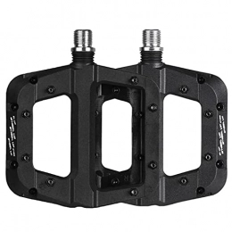 BaoYPP Spares Bike Pedals Bicycle Pedals MTB Road Bike Nylon Fiber Ultralight Pedals Foot Platform Cycling Parts Easy to Install (Color : Black, Size : 12.5x10cm)