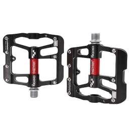 ComfYx Mountain Bike Pedal Bike Pedals Bike Pedals Bicycle Pedal Non-Slip MTB Pedals Aluminum Alloy Flat Applicable Waterproof Bike Accessories Mountain Bike Pedals (Color : S12-black red)
