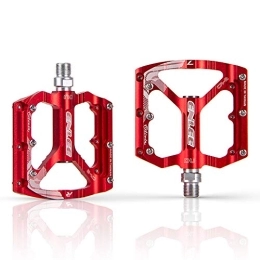 RaamKa Spares Bike Pedals Bike Pedals CNC Aluminium Alloy Flat Bicycle Platform Pedals Mountain Bike Cycling Pedals Lightweight Anti-skid Mtb Pedal Mtb Pedals (Color : Red)