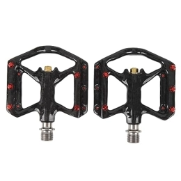 VIFERR Mountain Bike Pedal Bike Pedals, Carbon Fiber Pedals Bicycle Flat Cycling Pedals with Non Slip Pin Titanium Shaft for Folding Bike Mountain Bike Road Bike, 1 Pair