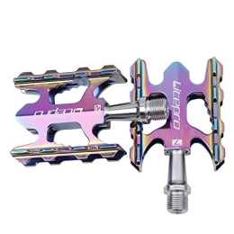 AMWRAP Mountain Bike Pedal Bike Pedals Folding Bike Pedal Sealed Bearing Aluminum Alloy Non-slip MTB Road Bike BMX Universal Bicycle Pedal Mountain Bike Pedals (Color : Rainbow)