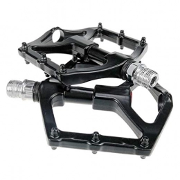 BANGHA Spares Bike Pedals Lightweight Mountain Bike Bicycle Pedals Aluminum Alloy Big Foot For MTB Road Bike Bearing Pedals Bicycle Bike Adapter Parts Cycling Bike Pedals (Color : Black)