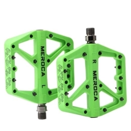 RaamKa Mountain Bike Pedal Bike Pedals Mountain Bike Pedal Nylon Fiber 9 / 16 Inch Widened Non-slip Bike Platform Pedal Bicycle Accessories Mtb Pedals (Color : Green)