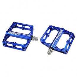 PQXOER Spares Bike Pedals Mountain Bike Pedals 1 Pair Aluminum Alloy Antiskid Durable Bike Pedals Surface For Road BMX MTB Bike 6 Colors (SMS-leoprard) (Color : Blue)