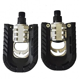 BaoYPP Spares Bike Pedals Mountain Bike Pedals Aluminum Alloy Folding Pedals Bicycle Pedals Easy to Install (Color : Black, Size : 10x7.1x3cm)