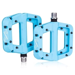 RaamKa Spares Bike Pedals MTB Bike Pedal Nylon 2 Bearing Composite 9 / 16 Mountain Bike Pedals High-Strength Non-Slip Bicycle Pedals Surface For Road BMX Mtb Pedals (Color : Blue)