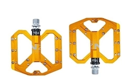 CNRTSO Spares Bike Pedals MTB Road 3 Sealed Bearings Bicycle Pedals Mountain Bike Pedals Wide Platform Bike pedals (Color : Gold)