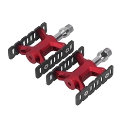 Okuyonic Spares Bike Pedals, Replacement Bicycle Pedals Flexible Labor Saving Prevent Slip Widened for Mountain Bikes(Red)