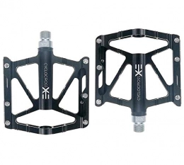 BIKERISK Spares BIKERISK Mountain Bike Wide Platform Bike Pedals Double In-Mold Aluminum CNC for Biking, Black