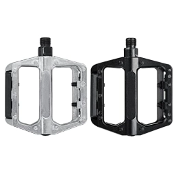 Generic Mountain Bike Pedal BIKIGHT 1 Pair Bicycle Mountain Bike Pedals Aluminum Alloy Platform DU Sealed Bearing MTB Bicycle Pedals Accessories Black / 0.5
