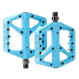 BINTING Mountain Bike Pedal BINTING Bicycle Pedals, Lightweight Bike Pedals for Mountain, Road Bicycle Pedal, Nylon Fiber Anti-Skid Pedals 9 / 16 Inch, Blue