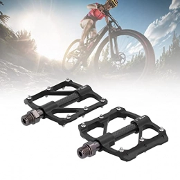 BOLORAMO Spares BOLORAMO Pair Of Lightweight CNC Aluminum Alloy Bicycle Pedal, Not Easy To Break Non‑slip and Wear‑resistant 3 Bearing Mountain Bike Pedals for Labor‑savingRiding(black)