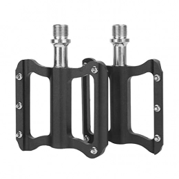 BUYYUB Mountain Bike Pedal BUYYUB Flat Bike Black Pedals, Sealed Bearings, Mountain Bike Wide Platform, Quick Release Pedals, Cycling Parts