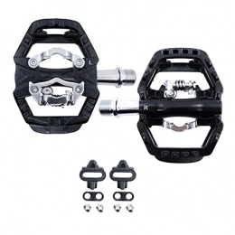 BUYYUB Mountain Bike Pedal BUYYUB MTB Pedals Aluminum, SPD Flat Dual Purpose Self-locking Mountain Bike Pedals with Clips, Reflective Bike Parts (Color : ZP-108S)