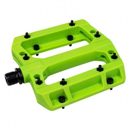 BV Mountain Bike Pedal BV 9 / 16" Mountain Bike Pedals, Ultra Strong, Nylon Fiber, Non-Slip Lightweight… (Green)