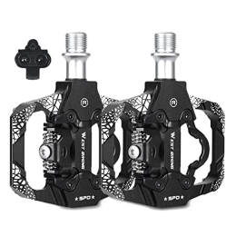 caigou Spares caigou MTB Bike Pedals Dual Platform SPD Clipless Bicycle Pedals Sealed Bearing for MTB Mountain Road Bikes