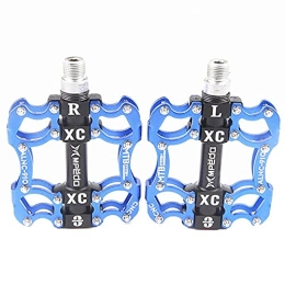 catazer Spares CATAZER Bike Pedals Bicycle Platform Flat Pedals Cycling 3 Bearings Aluminum Alloy Pedal for Road Mountain BMX MTB 9 / 16 (Blue)