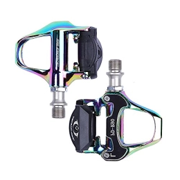catazer Spares CATAZER Bike Pedals Road Bike Pedals Ultralight Electroplated Colorful Pedals with Cleat Set Clycling Pedals (Colorful)