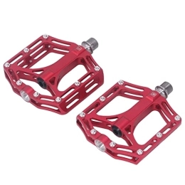 Changor Mountain Bike Pedal Changor Metal Bike Pedals, High Hardness Alloy Road Bike Pedals Lightweight 1 Pair for BMX Bike for Mountain Bike(Red)