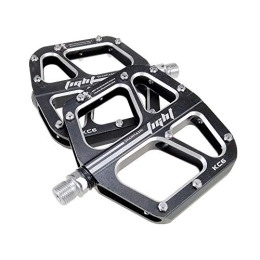 ChenYongPing Mountain Bike Pedal ChenYongPing Non-Slip Bike Pedal- Mountain Bike Pedals 1 Pair Aluminum Alloy Antiskid Durable Bike Pedals Surface For Road BMX MTB Bike 6 Colors (KC6) (Color : Black)