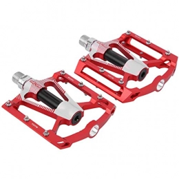 CHICIRIS Spares CHICIRIS Black / Red / Silver Easy to Install Aluminium Alloy Bike Pedal, Bicycle Pedal, CR Fine Workmanship Riding for Mountain Bicycle Accessory Cyclist(red)