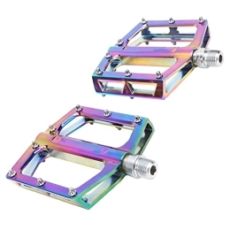 CHICIRIS Spares CHICIRIS Mountain Bike Pedals, 1 Pair 3 Bearing Bicycle Pedals Aluminum Alloy Electroplated Colorful Pedals for Mountain Bikes