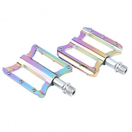 Crisist Spares Crisist Aluminium Alloy Pedal Bike Pedal, Easy to Install and Use, Mountain Bike Pedal, Durable for Mountain Bikes Road Bikes(Colorful)