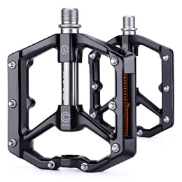 CXWXC Mountain Bike Pedal CXWXC Road / MTB Bike Pedals - Aluminum Alloy Bicycle Pedals - Mountain Bike Pedal with Removable Anti-Skid Nails (Black-Gray)