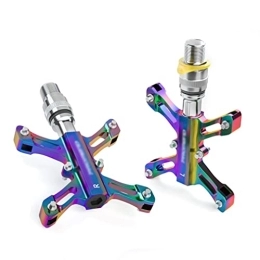 ITISIR Spares cycling pedals, cleat, Mountain MTB Quick Release Pedal Folding Road Bike Aluminum Alloy Pedals 9 / 16'' 3 Sealed Bearings (Color : Colorful)