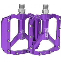 DAUERHAFT Mountain Bike Pedal DAUERHAFT Bicycle Pedal Bicycle Bearing Foot Rest Stable, for Mountain Bike Bicycle(purple)