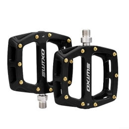 DAZZLEEX Mountain Bike Pedal DAZZLEEX 2Pcs Aluminium Alloy Bicycle Pedals - Non-slip Speedway DH Bike Footpegs For Daily Riding, Mountain 14mm, Matt black