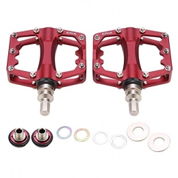 Demeras Spares Demeras Bicycle Pedal Bicycle Cycling Pedals Mountain Bike Pedal Bike Flat Pedals for Road Bicycle(Red)