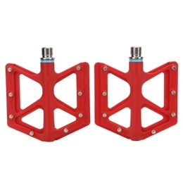 Dewin Mountain Bike Pedal DEWIN 1 Pair Folding Bicycle Pedal Titanium Shaft Nylon Mountain Bike Pedal Red Road Bike Cycling Pedal