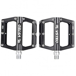 DFBGL Spares DFBGL Non-slip Mountain Bike Pedals, Lightweight Road Bicycle Pedals, 9 / 16" CNC Machined Aluminum Alloy Sealed Bearing Wide MTB Platform Pedals, B