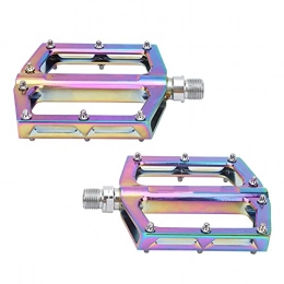 Dilwe Spares Dilwe 1 pair of bicycle pedals | Galvanized | colorful | Anti-slip | Aluminum alloy pedals | easy | for all mountain bikes / racing bikes