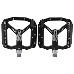 Dilwe Spares Dilwe Cycling Platform Pedals, Bicycle Pedals Aluminum Alloy CNC Mountain Bike Pedals for Bicycle Replace for Cycling(black)