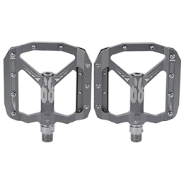 Dilwe Spares Dilwe Cycling Platform Pedals, Bicycle Pedals Aluminum Alloy CNC Mountain Bike Pedals for Bicycle Replace for Cycling(grey)