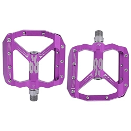 Dilwe Spares Dilwe Cycling Platform Pedals, Bicycle Pedals Aluminum Alloy CNC Mountain Bike Pedals for Bicycle Replace for Cycling(Purple)