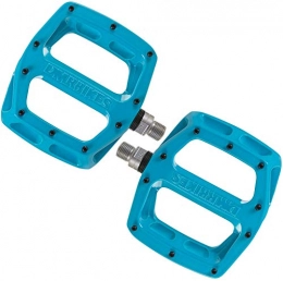 DMR Spares Dmr V12 Flat MTB Pedals - Blue / Mountain Biking Bike Bicycle Cycling Cycle Wide Platform Dirt Jump Trail Enduro Freeride Downhill Grip Nylon Part Riding Ride Cro-mo Axle Pair Sticky Pin